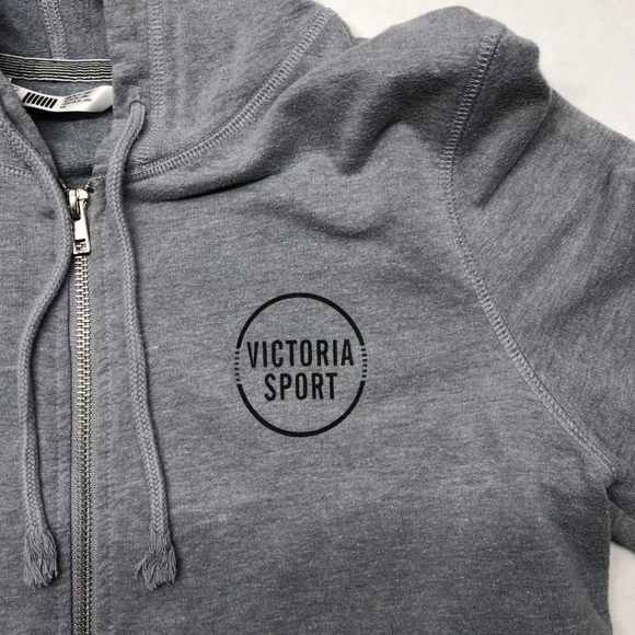 VICTORIA'S SECRET💕Victoria Sport Gray Zip-up Sweater - Picture 4 of 4